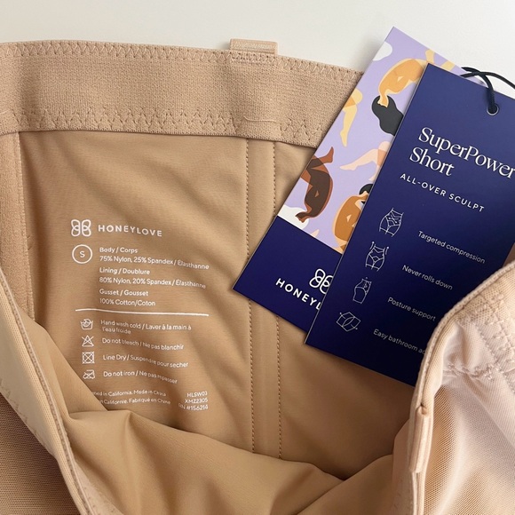 Honeylove Women's Superpower Shorts Sand
Brown Compression Flexible Boning Small - Picture 12 of 14